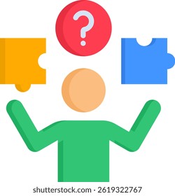 Difficulty Icon Flat Vector Illustration