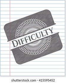 Difficulty pencil emblem
