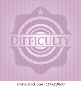 Difficulty pink emblem
