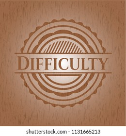 Difficulty retro style wood emblem