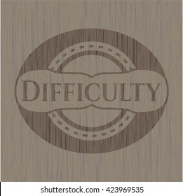 Difficulty retro wooden emblem