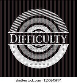 Difficulty silvery shiny badge