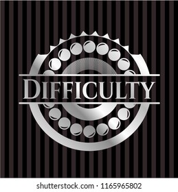 Difficulty silvery shiny emblem