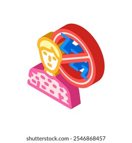 Dificultad para dormir Síntoma de enfermedad Icono isométrico Vector. Dificultad para dormir Síntoma de enfermedad Signo