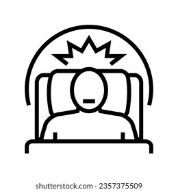 difficulty sleeping disease symptom line icon vector. difficulty sleeping disease symptom sign. isolated contour symbol black illustration