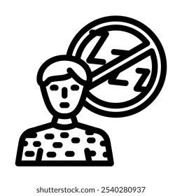 dificuldade em adormecer sintoma da doença ícone vetor. dificuldade em adormecer sintoma da doença sinal.