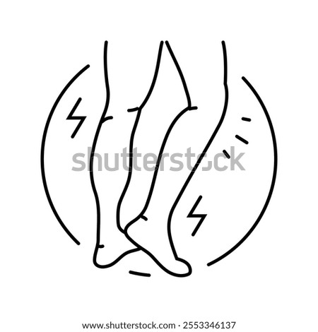 difficulty walking balancing disease symptom line icon vector. difficulty walking balancing disease symptom sign. isolated contour symbol black illustration