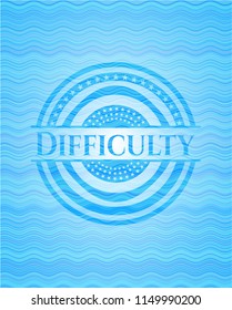 Difficulty water representation emblem background.