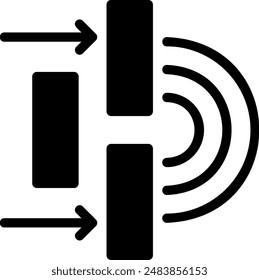 diffraction glyph icon illustration vector