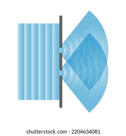 Diffraction Of Light Waves Diagram.