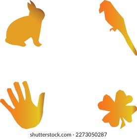 diffrent animal shapes collection of abstract shapes