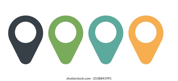 diffrent color location pin icons