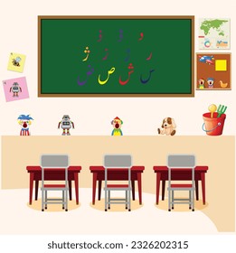 Diffrent colors Urdu Alphabets letters