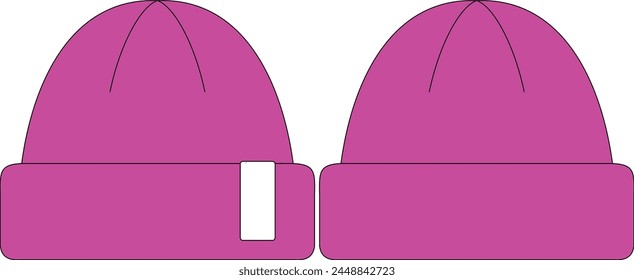 Diffrent colour wool hat isolated on white background.