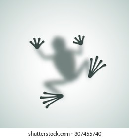 Diffuse Frog Silhouette Shadow Abstract Vector Image. Isolated.