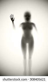 diffuse woman silhouette realistic vector