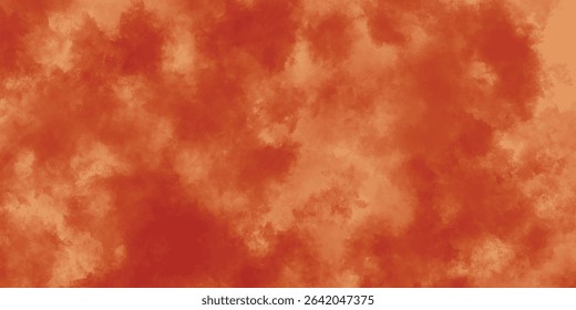 Diffused Blots of Crimson Ink Creating a Fiery Skyscape of Texture

