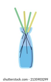 palitos de aroma difusor sobre blanco
