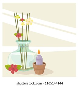 diffuser flavor with chopsticks, vector illustration