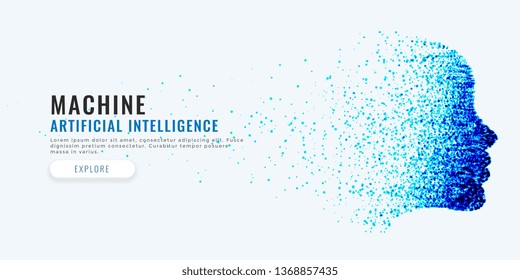 difital face artificial intelligence concept background