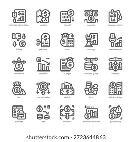 Diflation Icon pack for your website, mobile, presentation, and logo design. Diflation Icon outline design. Vector graphics illustration and editable stroke.