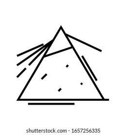 Difraction line icon, concept sign, outline vector illustration, linear symbol.