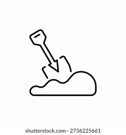dig ground icon sign vector