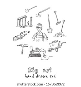 Dibuja un conjunto de doodle dibujado a mano. 