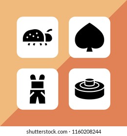 dig icon. 4 dig set with mine, spades and farming and gardening vector icons for web and mobile app