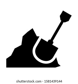 dig icon isolated sign symbol vector illustration - high quality black style vector icons
