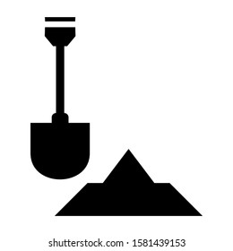 dig icon isolated sign symbol vector illustration - high quality black style vector icons
