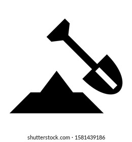 dig icon isolated sign symbol vector illustration - high quality black style vector icons
