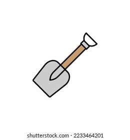 dig, industry, labor, shovel line icon on white background. Elements of mountaineering icon. Can be used for web, logo, mobile app, UI, UX