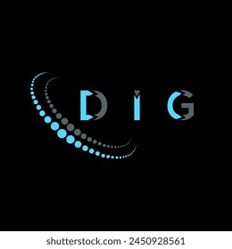 Diseño abstracto del logotipo de la letra DIG. DIG diseño único. CAVA.
