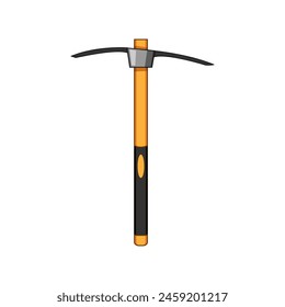 dig pickaxe cartoon. chisel silhouette, pictogram graphic, equipment simple dig pickaxe sign. isolated symbol vector illustration