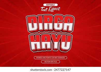 digahayu editable text effect with indonesian flag 
