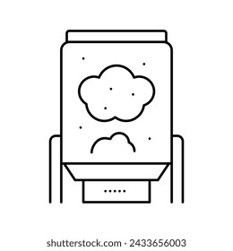 digester system line icon vector. digester system sign. isolated contour symbol black illustration