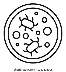 Digestion bacteria icon. Outline Digestion bacteria vector icon for web design isolated on white background