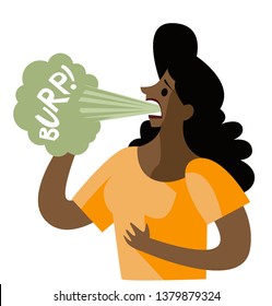 Digestion Burping Woman