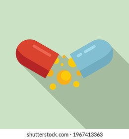 Digestion capsule icon. Flat illustration of Digestion capsule vector icon for web design