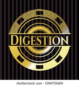 Digestion golden badge or emblem. Vector Illustration. Detailed.