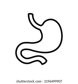Digestión Icono Del Vector De Estómago Humano Colorado Aislado En Fondo Blanco. 
Estilo de vectores de iconos planos de plantilla para aplicaciones Web o sistema de órganos de biología de libros de estudio EPS10 editable.