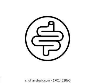 Digestion line icon. Vector symbol in trendy flat style on white background. Digestion sing for design.