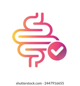 Digestion line icon. Vector symbol in trendy flat style on white background.