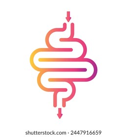 Digestion line icon. Vector symbol in trendy flat style on white background.