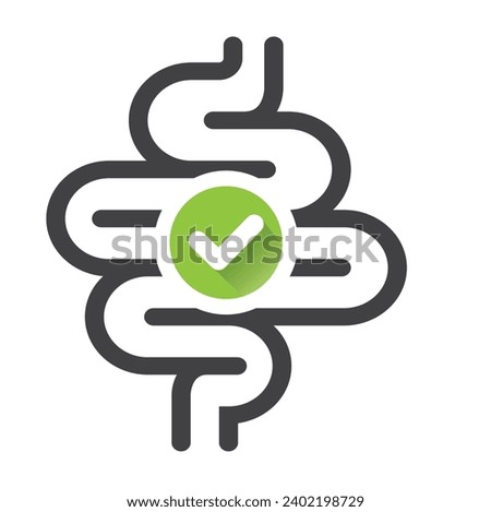 Digestion line icon. Vector symbol in trendy flat style on white background. Digestion sing for design.
