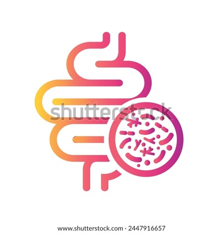 Digestion line icon. Vector symbol in trendy flat style on white background.