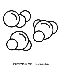Digestion molecule icon. Outline Digestion molecule vector icon for web design isolated on white background