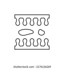 Digestion process line outline icon