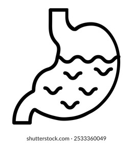 Digestion Vector Line Icon Design